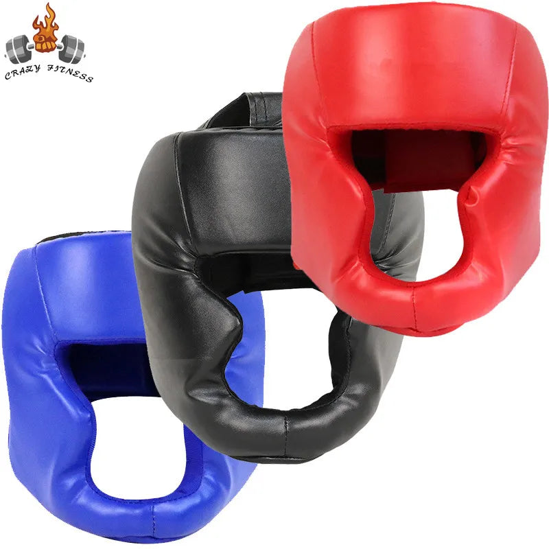 Boxing Headgear for Children Adults,PU Karate Muay Thai Guantes De Boxeo Free Fight MMA Sanda Training Boxing Safety Helment