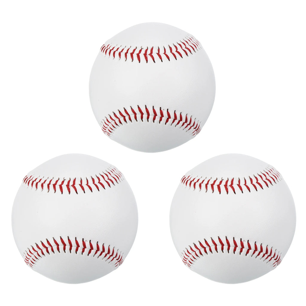 3/6/12pcs Baseball Hard Baseballs Bulk Standard Size Adult Leather Practice Training Baseball Unmarked Baseballs for Pitching 9"
