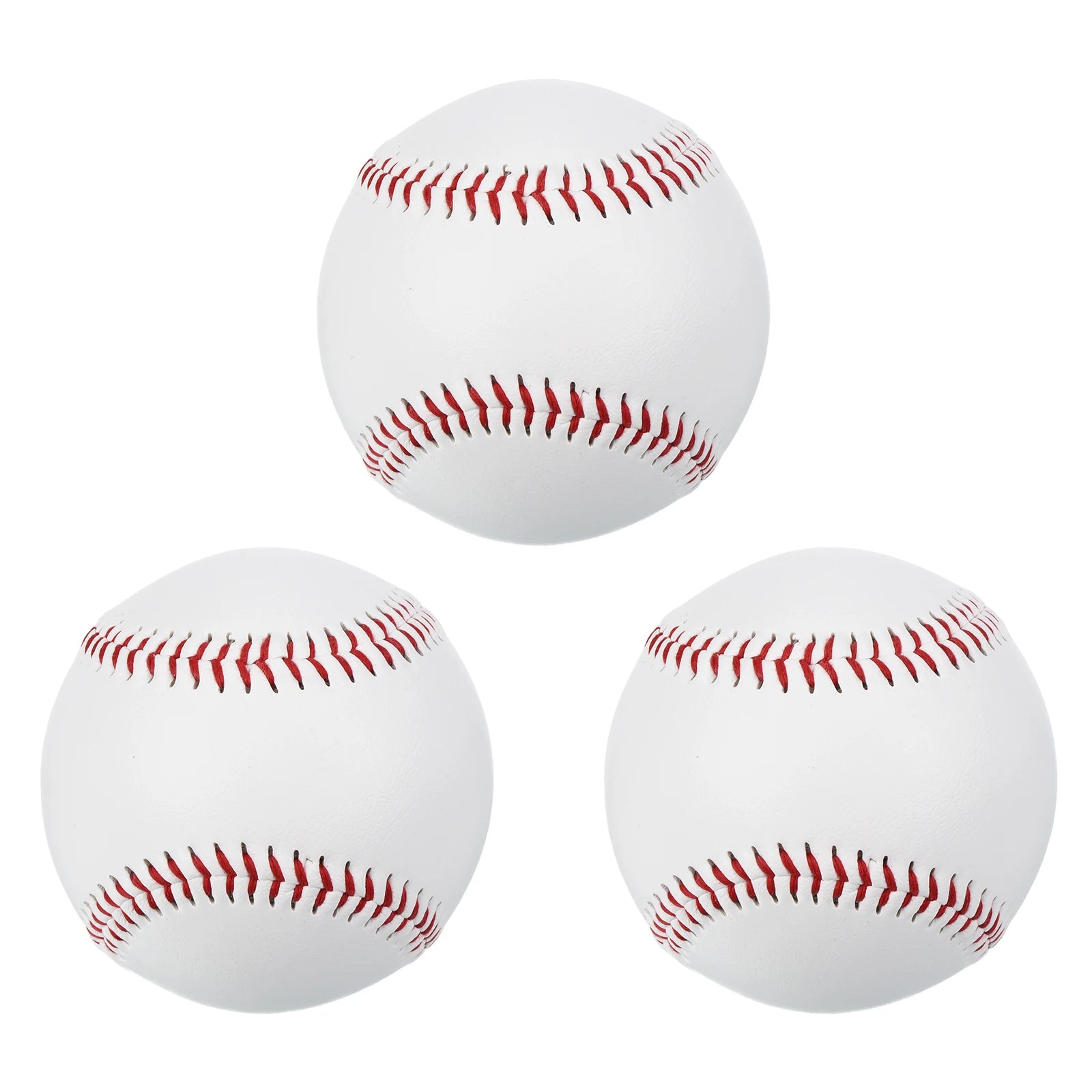 3/6/12pcs Baseball Hard Baseballs Bulk Standard Size Adult Leather Practice Training Baseball Unmarked Baseballs for Pitching 9"