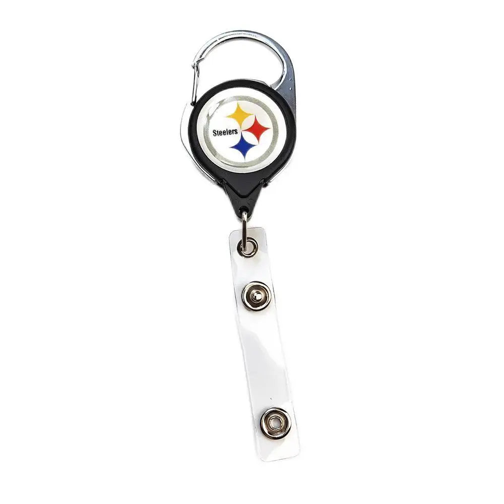 Belt Rope Football nfl Keychain Name Tag Holder Cord Reel Retract ID Card Badge Clip Reel