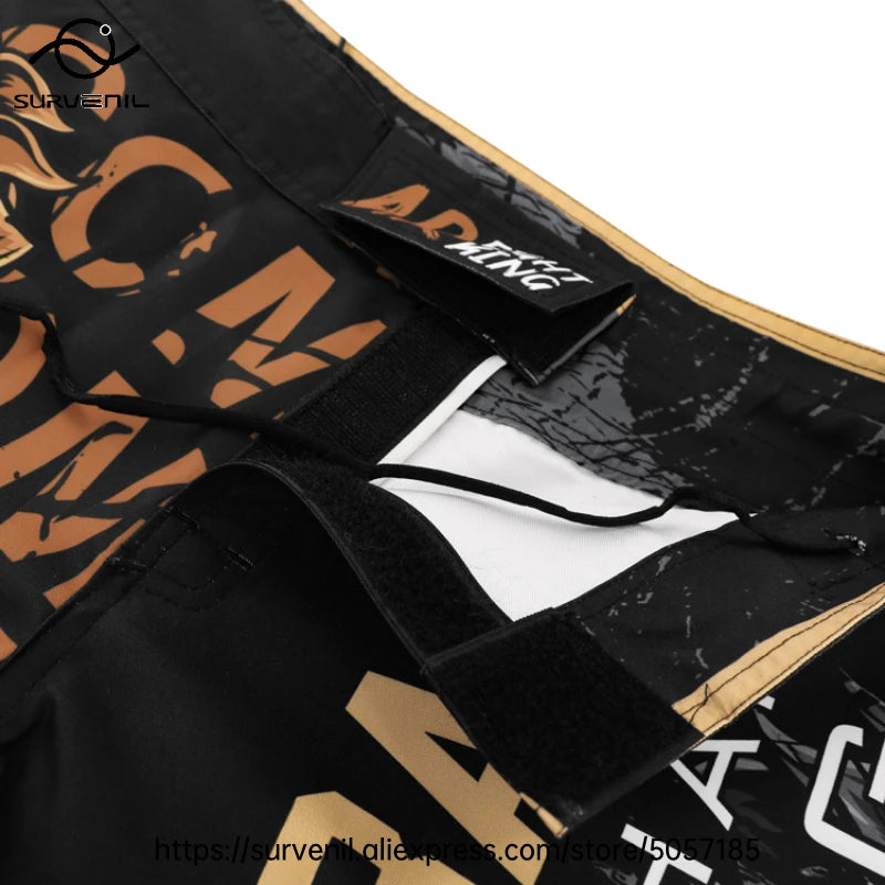 MMA Shorts Kickboxing Short Men's Fight Shorts Mixed Martial Arts BJJ Jiu Jitsu Muay Thai Pants Grappling Boxing Training Trunks