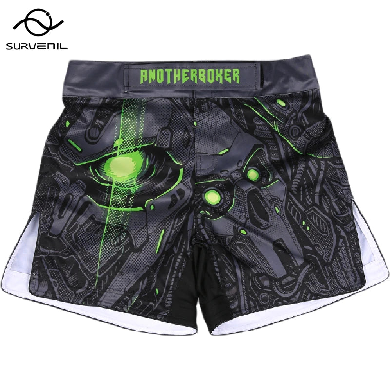 MMA Shorts Men Women Pro Style Fight Shorts for Muay Thai BJJ Training Quick Dry Split Design Jiu Jitsu Boxing Grappling Shorts