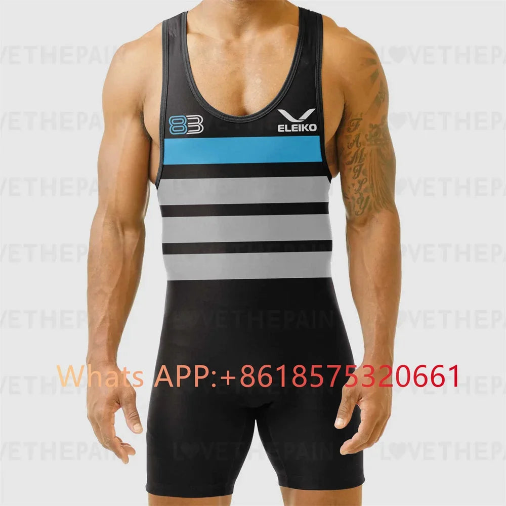 ELEIKO Men's Wrestling Singlets Competition Freestyle
