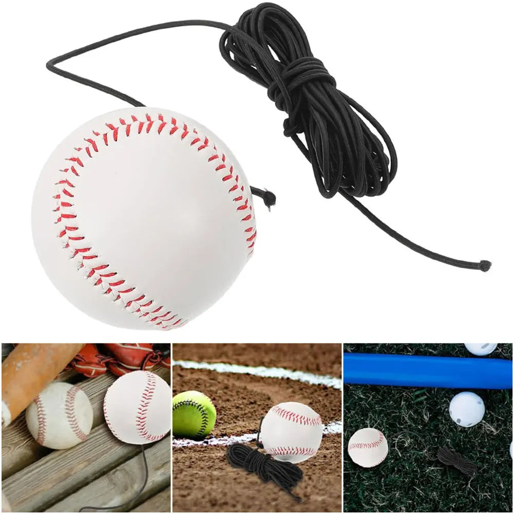 Baseball Batting Trainer with Elastic Rope Hitting Practice Equipment Baseball & Softball Training Aid for Baseball and Softball