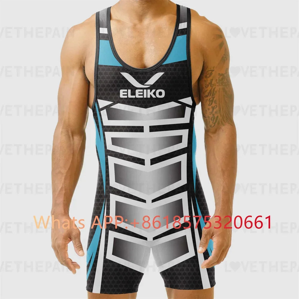 ELEIKO Men's Wrestling Singlets Competition Freestyle