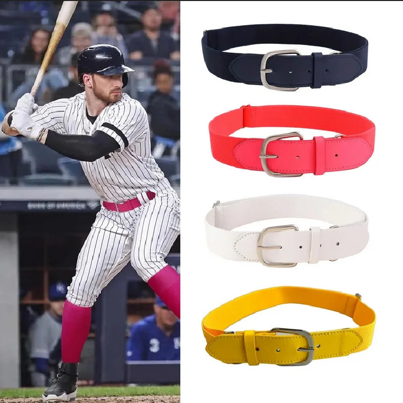 Youth - Durable Baseball Belt Elastic Elastic Tight Men's Club Leisure Elastic Belt Sports Girl Softball Elastic Loose Belt