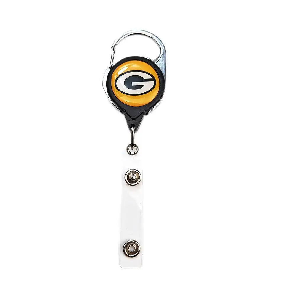 Belt Rope Football nfl Keychain Name Tag Holder Cord Reel Retract ID Card Badge Clip Reel