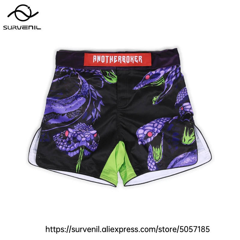 MMA Shorts Men Women Pro Style Fight Shorts for Muay Thai BJJ Training Quick Dry Split Design Jiu Jitsu Boxing Grappling Shorts