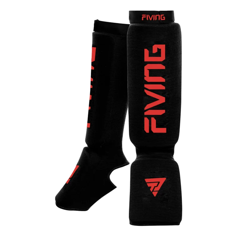 Cotton Boxing Shin Guards MMA Instep Ankle Protector Foot Protection TKD Kickboxing Pad Muaythai Training Leg Support Protectors