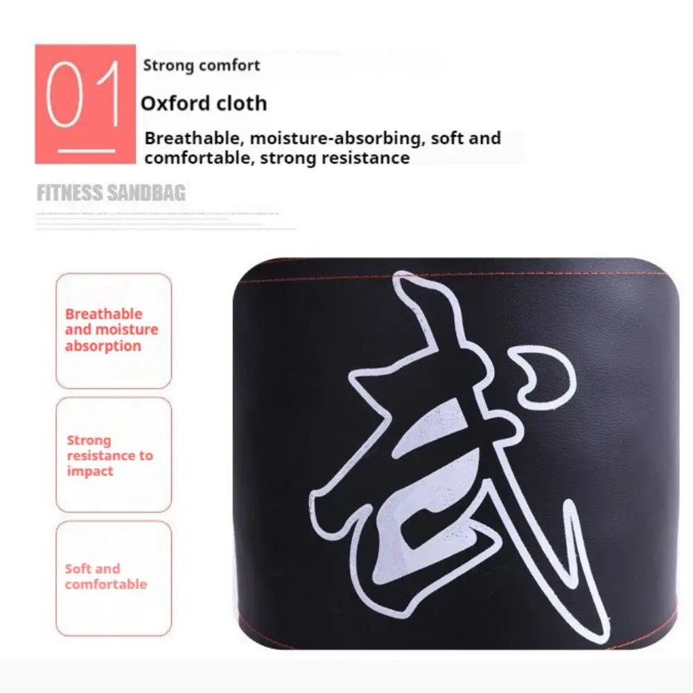 Durable PU Leather Punching Bag Red Black with Gloves Boxing Sandbag Oxford Cloth Training Bag Adult Kids
