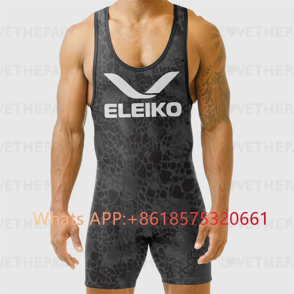 ELEIKO Men's Wrestling Singlets Competition Freestyle