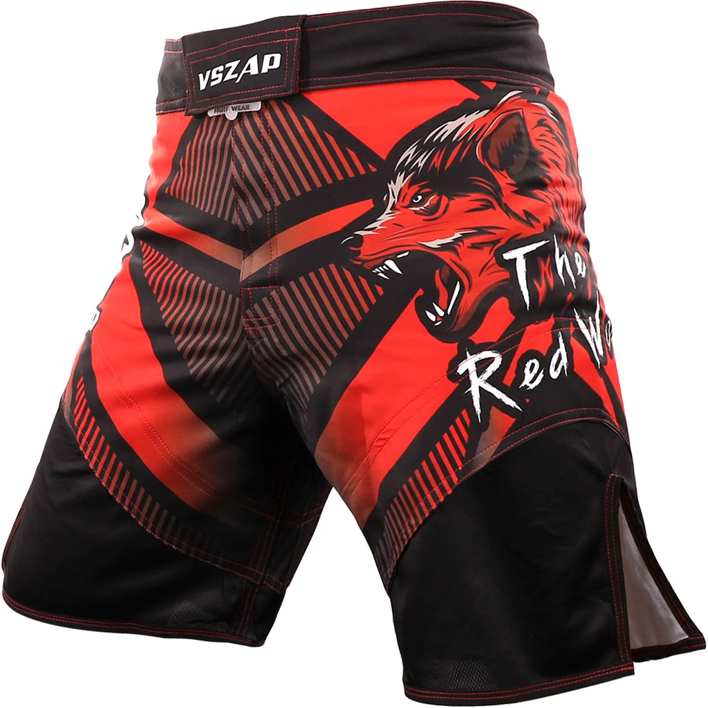 MMA Shorts Men's Boxing Pants VSZAP Kickboxing Training Grappling Shorts Gym Breathable Martial Arts Muay Thai Cage Fight Wear