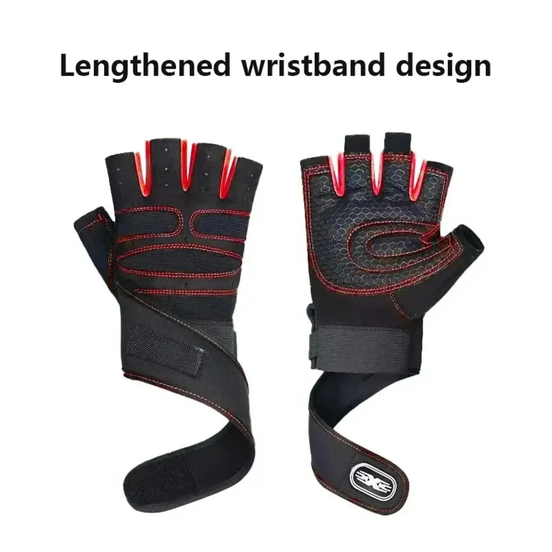 Fitness Half Finger Gloves Men and Women Wrist Guard Sports Dumbbell Riding Non Slip Horizontal Bar Exercise Training Hunting