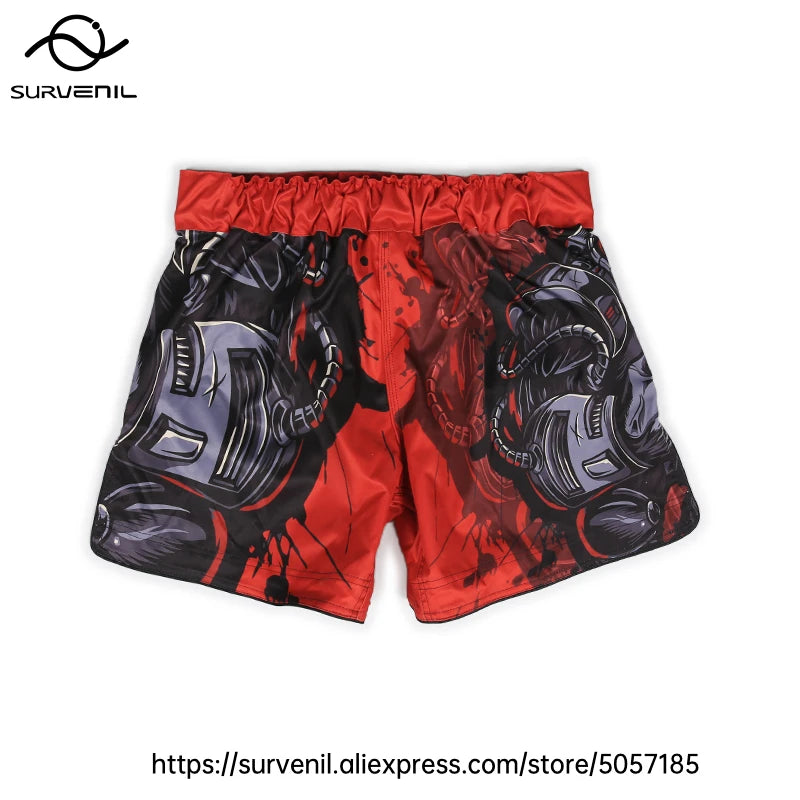 MMA Shorts Men Women Pro Style Fight Shorts for Muay Thai BJJ Training Quick Dry Split Design Jiu Jitsu Boxing Grappling Shorts