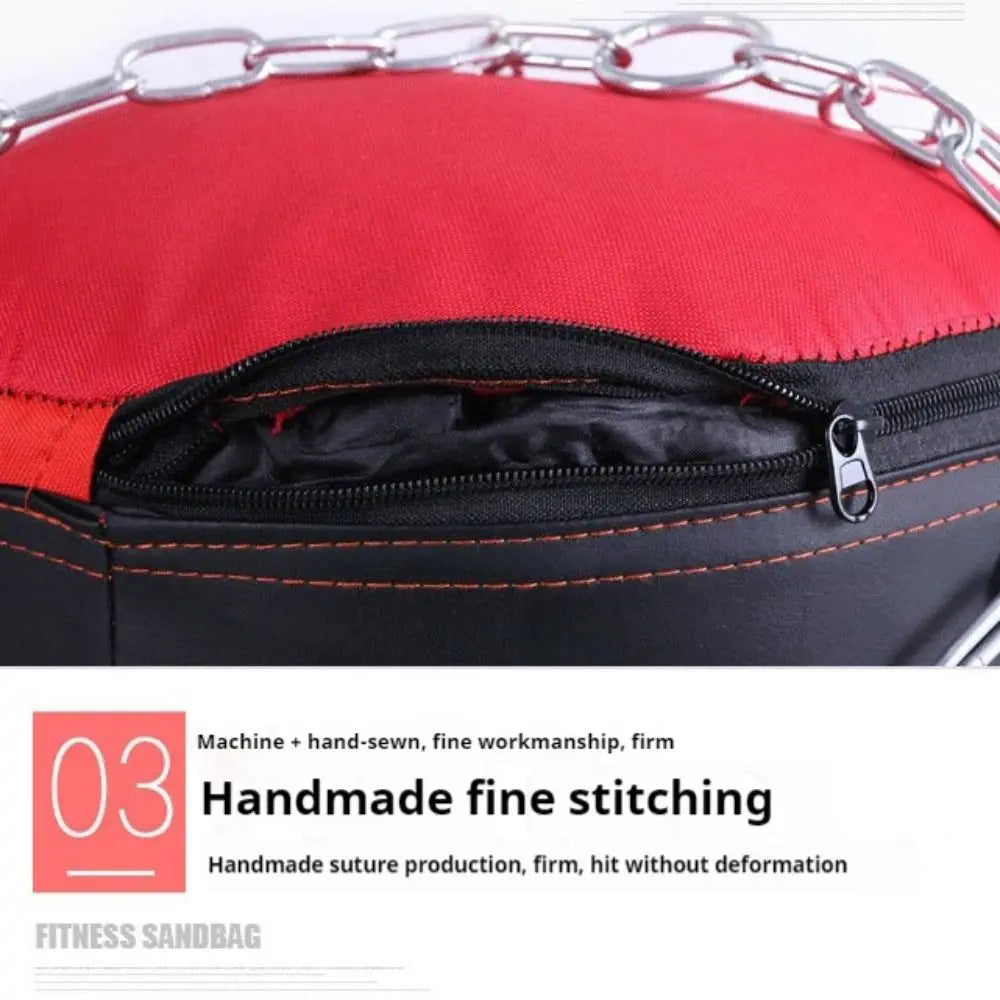 Durable PU Leather Punching Bag Red Black with Gloves Boxing Sandbag Oxford Cloth Training Bag Adult Kids