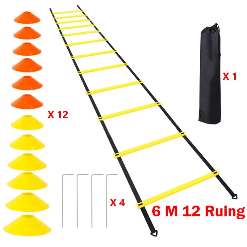 Agility Ladder Set Soccer Speed Parachute Football Cones Set Soccer Football Speed Training Ladder Sports Running Equipment