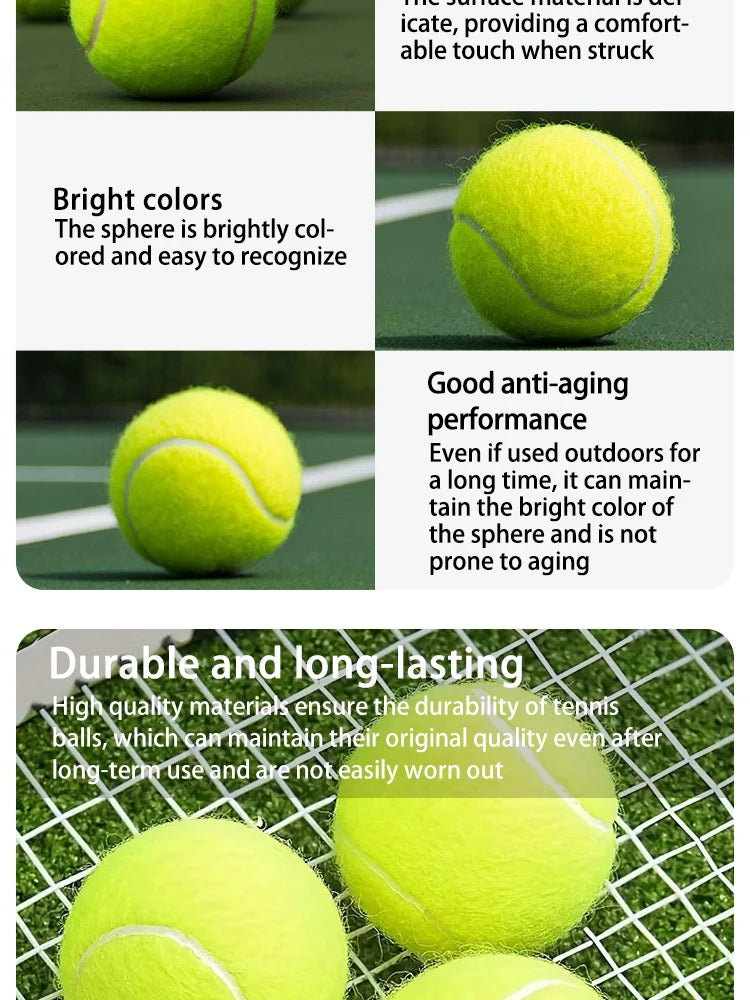 3 Pcs Of Advanced Training Tennis-durable And Highly Elastic-very Suitable For Beginners Rubber Tennis