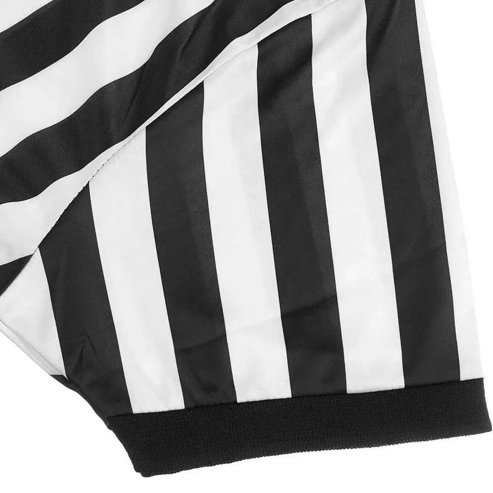 Striped Referee Shirt Men Official Pro-Style Collar Referee Shirt Gym Sporting Soccer Basketball Goods Collared Referee Shirts