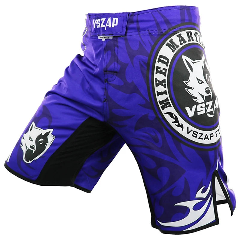 MMA Shorts Men's Boxing Pants VSZAP Kickboxing Training Grappling Shorts Gym Breathable Martial Arts Muay Thai Cage Fight Wear