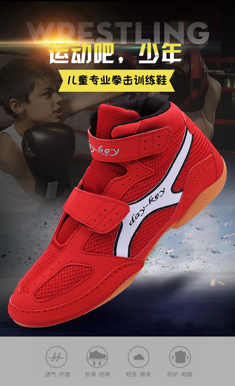 Children's Wrestling Boxing Shoes Children's Training Comfortable Wrestling Shoes Professional Squat Wrestling Boxing Shoes