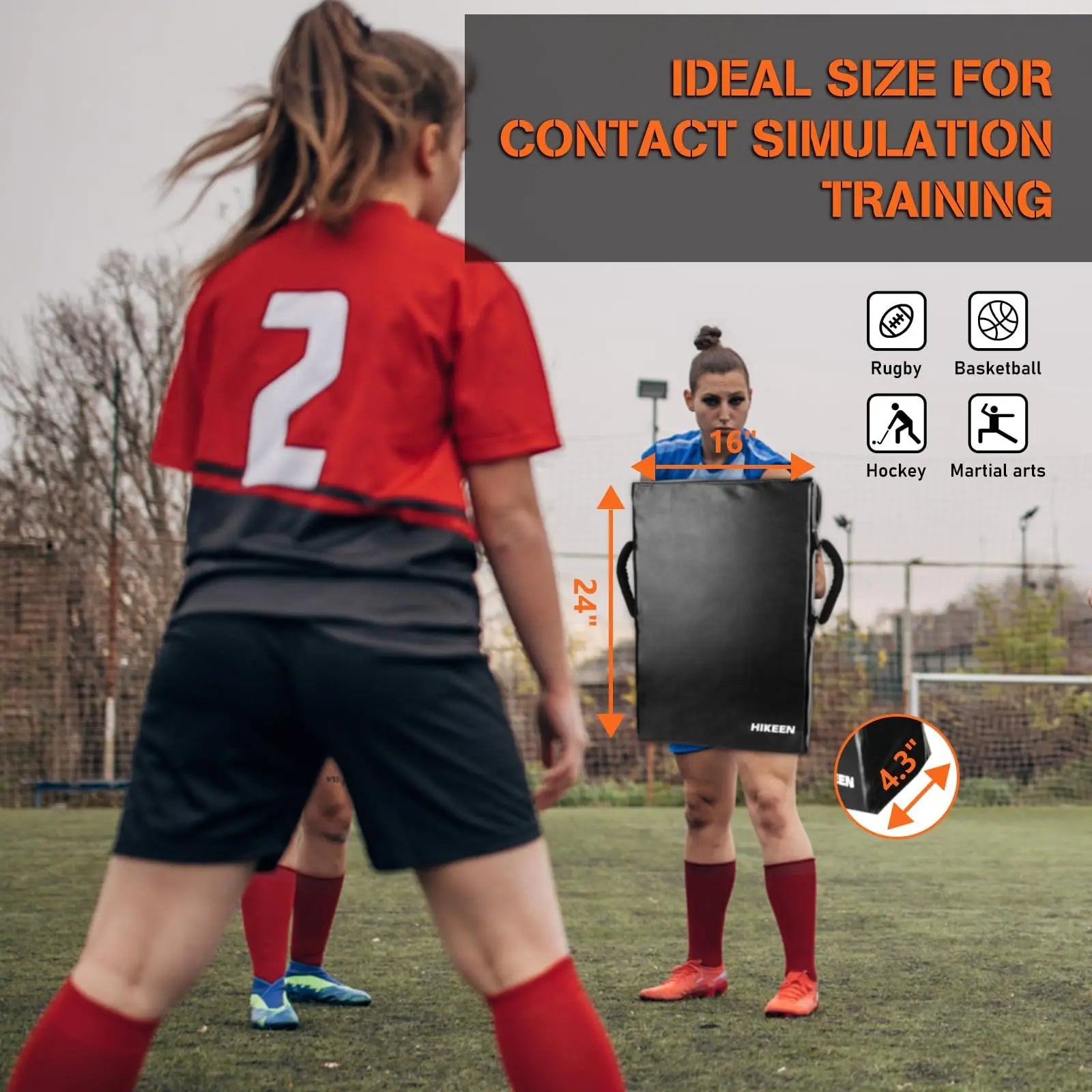 Hikeen Football Blocking Pad Training Equipment Denser Softer Foam Kick Pad for Football Basketball Hockey Lacrosse Tackle Dummy