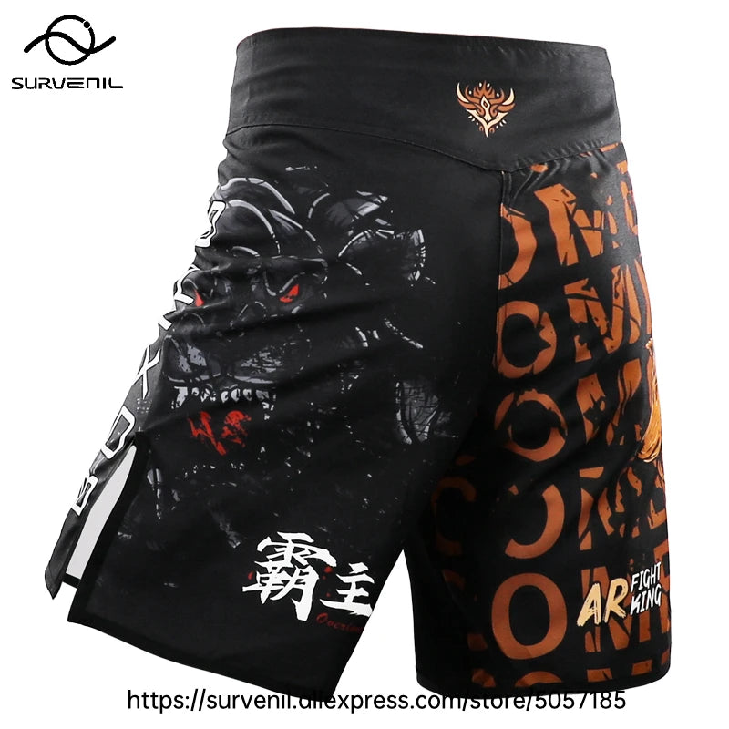 MMA Shorts Kickboxing Short Men's Fight Shorts Mixed Martial Arts BJJ Jiu Jitsu Muay Thai Pants Grappling Boxing Training Trunks