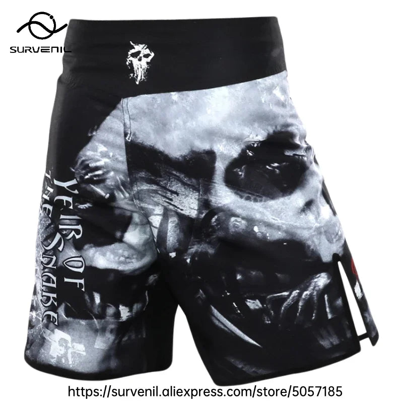 MMA Shorts Kickboxing Short Men's Fight Shorts Mixed Martial Arts BJJ Jiu Jitsu Muay Thai Pants Grappling Boxing Training Trunks