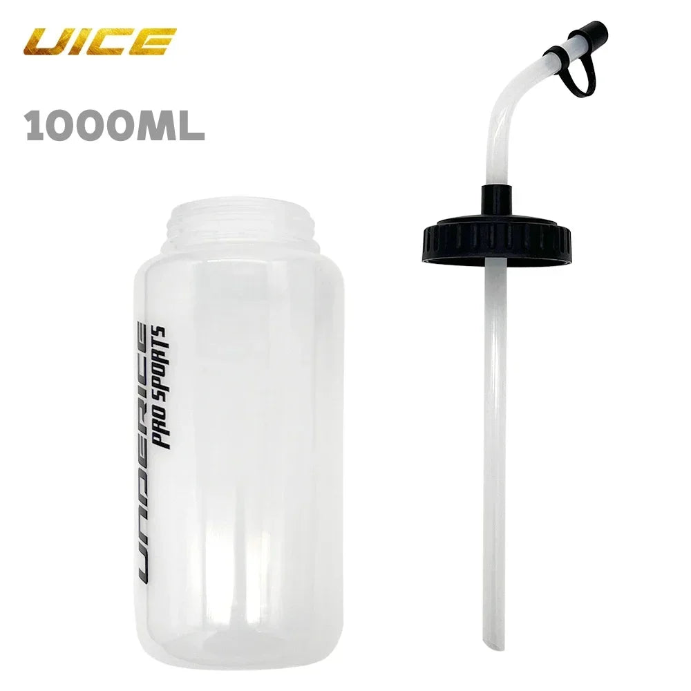 Sports Water Bottle 1000ML Boxing Water Bottle PP/LDPE Ice Hockey Water Bottle BPA Free Hockey Accessories Sports Equipment