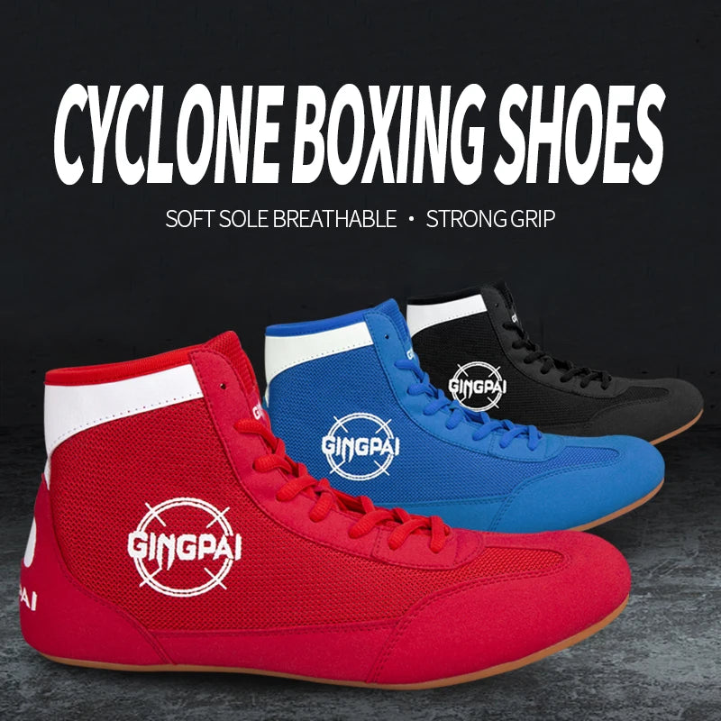 Authentic Wrestling Shoes Men Women Training Shoes Sneakers Professional Boxing Shoes Fitness Weightlifting Martial Arts