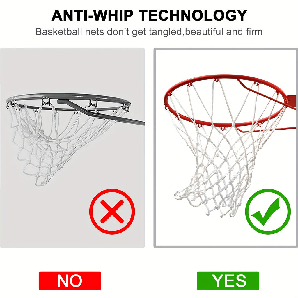 1/2pcs Basketball Rack Net With 12 Loops Heavy Duty Outdoor Basketball Net Replacement Detachable Basketball Net
