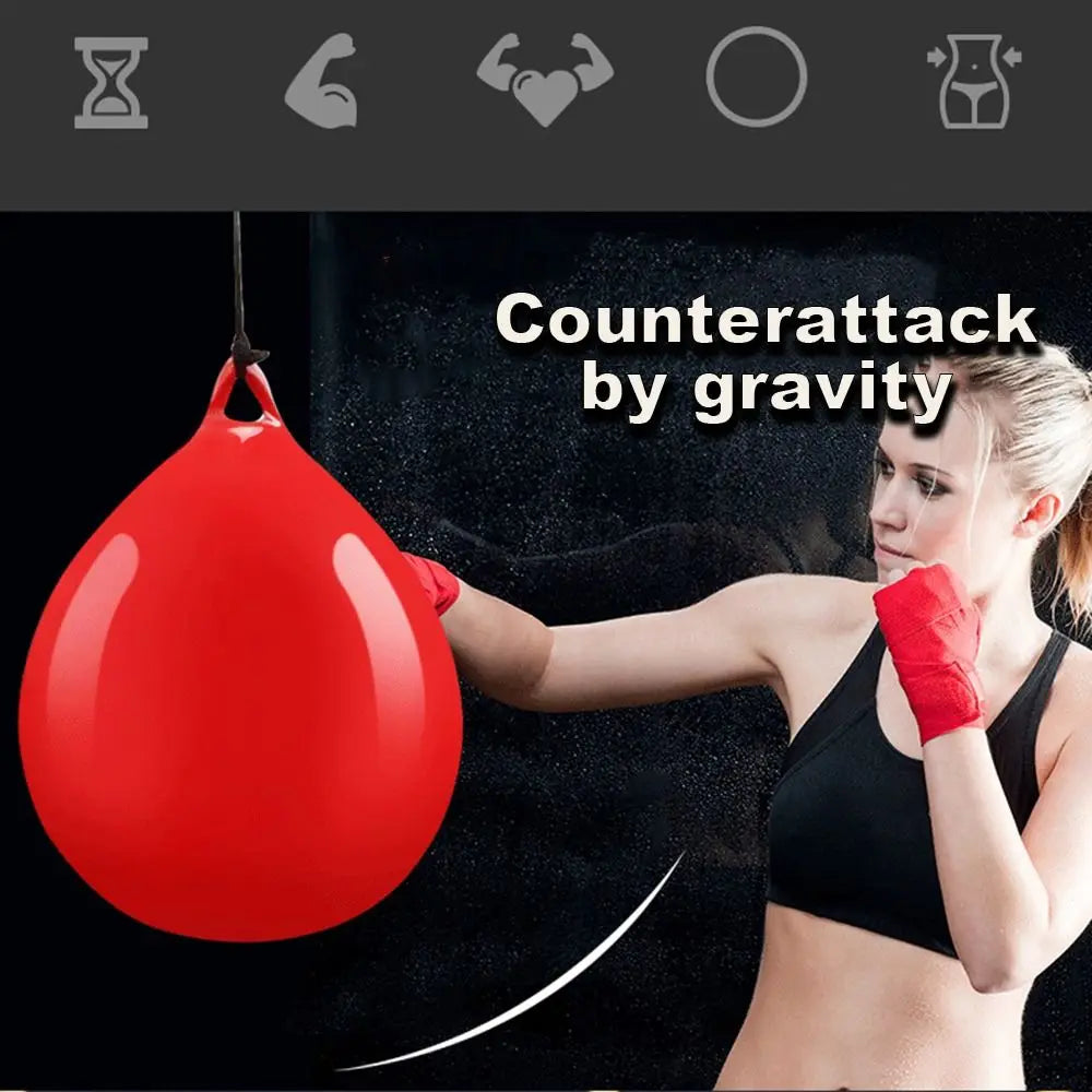 Heavy Duty Aqua Punching Bag Portable Red PVC Boxing Water Aqua Bag Hanging Boxing Practice Heavy Punching Bag