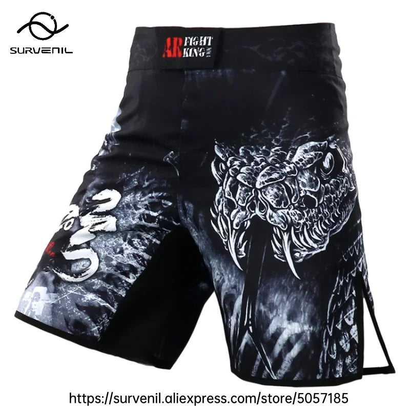 MMA Shorts Kickboxing Short Men's Fight Shorts Mixed Martial Arts BJJ Jiu Jitsu Muay Thai Pants Grappling Boxing Training Trunks