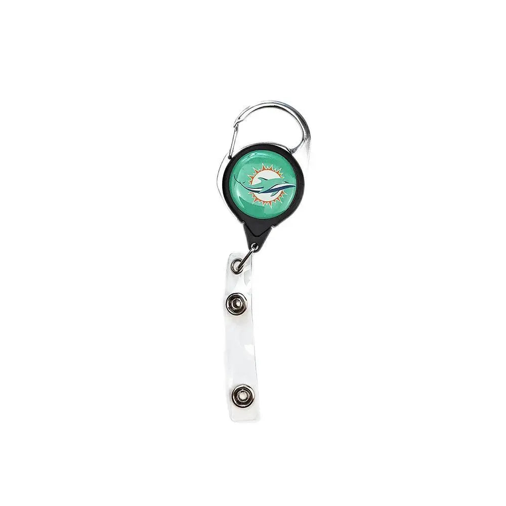 Belt Rope Football nfl Keychain Name Tag Holder Cord Reel Retract ID Card Badge Clip Reel