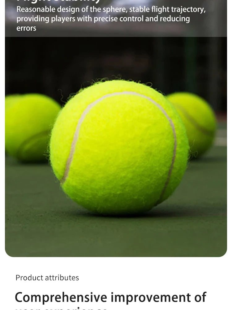 3 Pcs Of Advanced Training Tennis-durable And Highly Elastic-very Suitable For Beginners Rubber Tennis