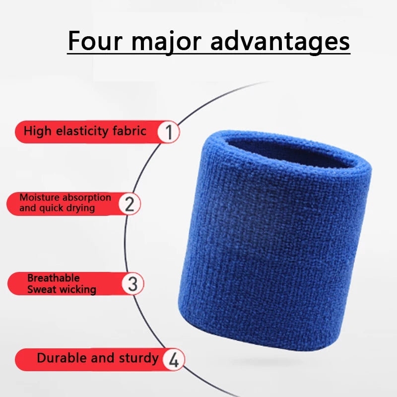 1Pcs Sweatband Sports Wristband for Men & Women,Cotton Cloth Sweatband for Tennis,Basketball,Football,Running,Gym,Working Out