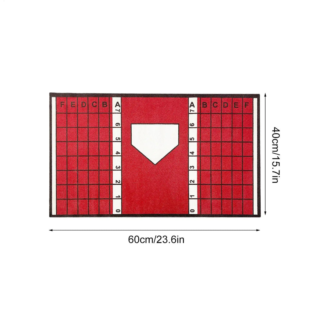 Baseball and Softball Hitting Mat with Non-Slip Backing High-Visibility Stance Guide Cushioned Surface for Batting Practice