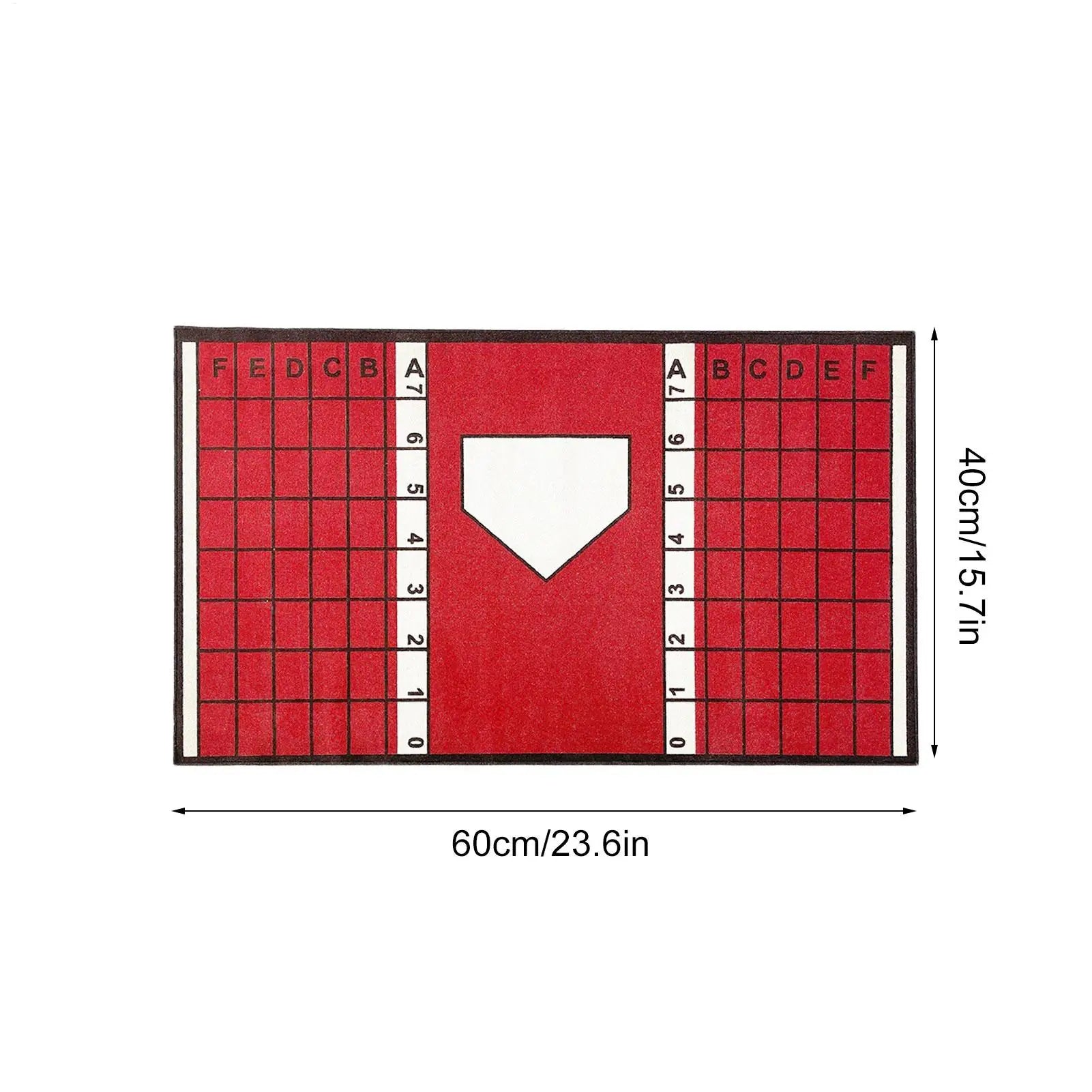 Baseball and Softball Hitting Mat with Non-Slip Backing High-Visibility Stance Guide Cushioned Surface for Batting Practice