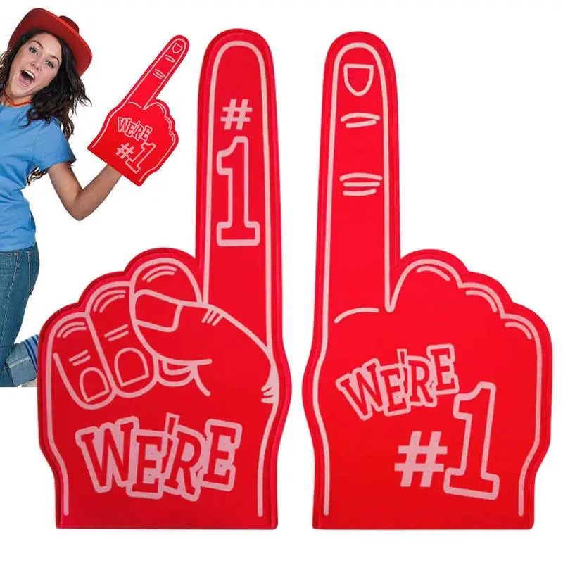 Cheer Up Foam Fingers For Sports Number 1 Cheer On Cheerleading Props Hand Finger Gloves 18 Inch Sports Cheer Fan Finger