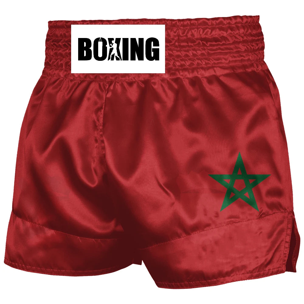 Moroccan flag Muay Thai, Boxing, MMA, Kickboxing Trunks