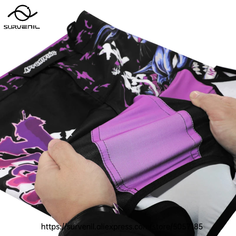 MMA Shorts Kickboxing Short Men's Fight Shorts Mixed Martial Arts BJJ Jiu Jitsu Muay Thai Pants Grappling Boxing Training Trunks