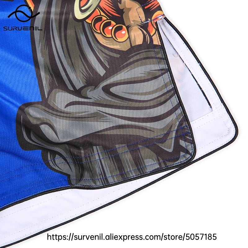 MMA Shorts Men Women Pro Style Fight Shorts for Muay Thai BJJ Training Quick Dry Split Design Jiu Jitsu Boxing Grappling Shorts