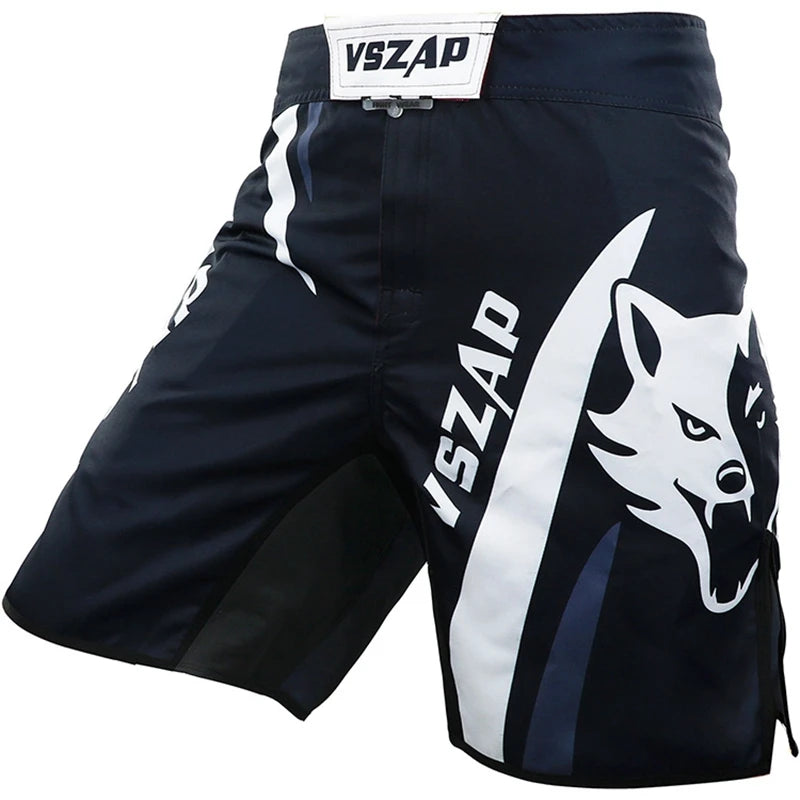 MMA Shorts Men's Boxing Pants VSZAP Kickboxing Training Grappling Shorts Gym Breathable Martial Arts Muay Thai Cage Fight Wear