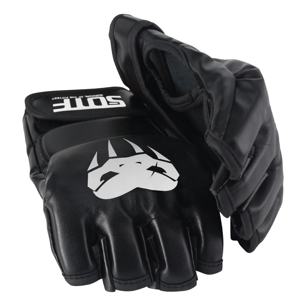 MMA Gloves Half-Finger for Boxing GlovesTraining Muay Thai Sparring Punching Bag Sanda Professional Fighting Mitts mma
