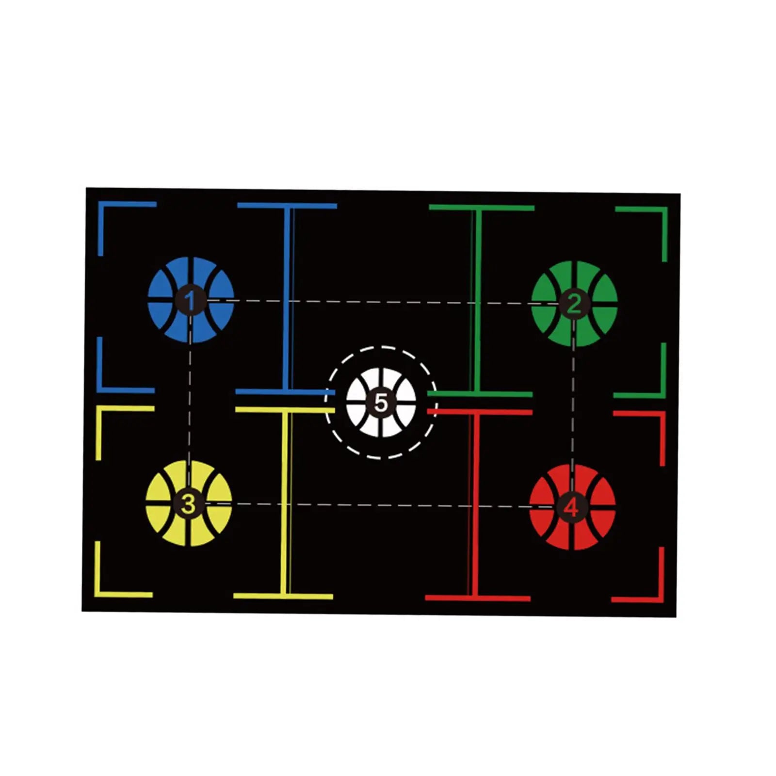 Basketball Training Mat Nonslip Mute Dribbling Ball Control Basketball Footstep Mat Basketball Footwork Mat for Kids Adults