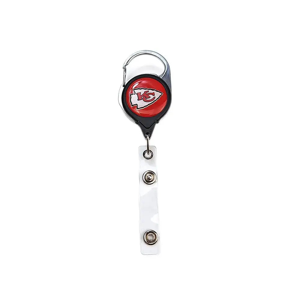 Belt Rope Football nfl Keychain Name Tag Holder Cord Reel Retract ID Card Badge Clip Reel