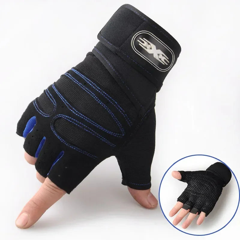 Fitness Half Finger Gloves Men and Women Wrist Guard Sports Dumbbell Riding Non Slip Horizontal Bar Exercise Training Hunting