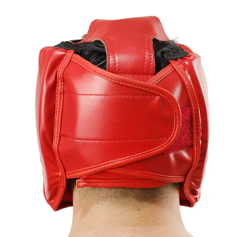 1 piair Boxing Gloves and 1 piese Helmet Taekwondo Head gear muay Thai Headgear, Adult Sanda Training Protective Equipment