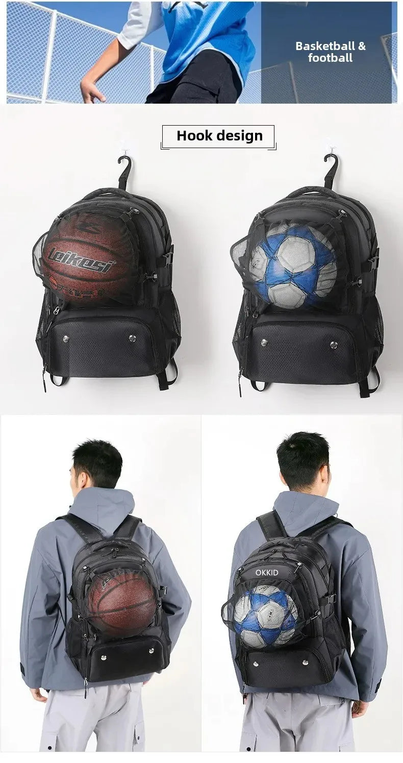 Basketball Backpack Football bag Large Sports Bag with Separate Ball Holder & Shoes Compartment, Best for Basketball, Soccer,Gym