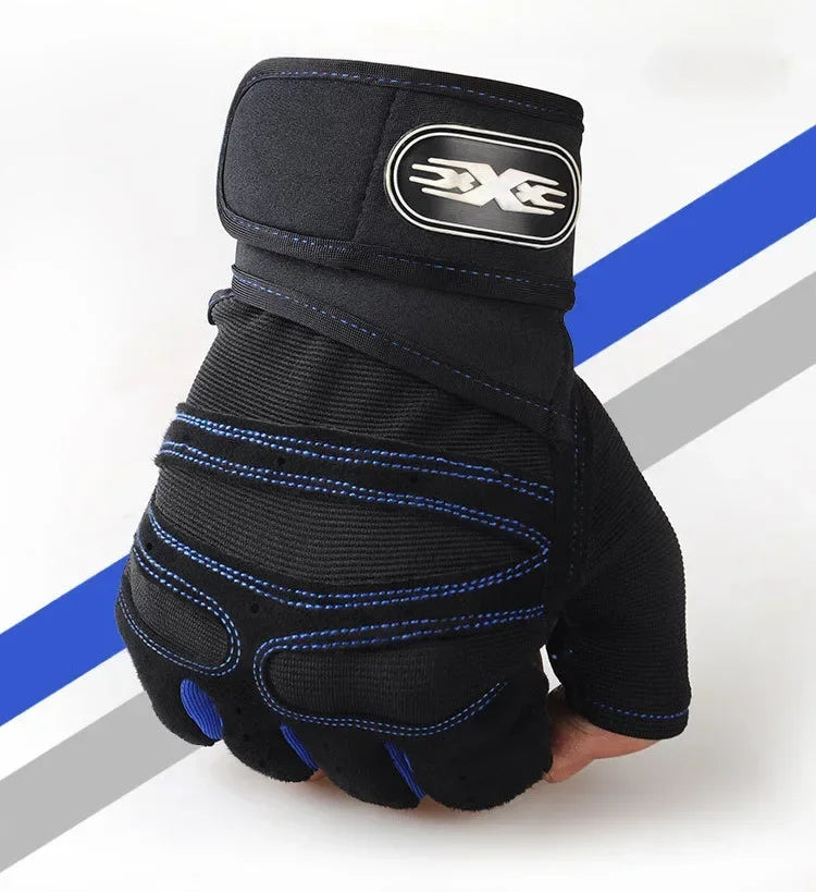 Fitness Half Finger Gloves Men and Women Wrist Guard Sports Dumbbell Riding Non Slip Horizontal Bar Exercise Training Hunting