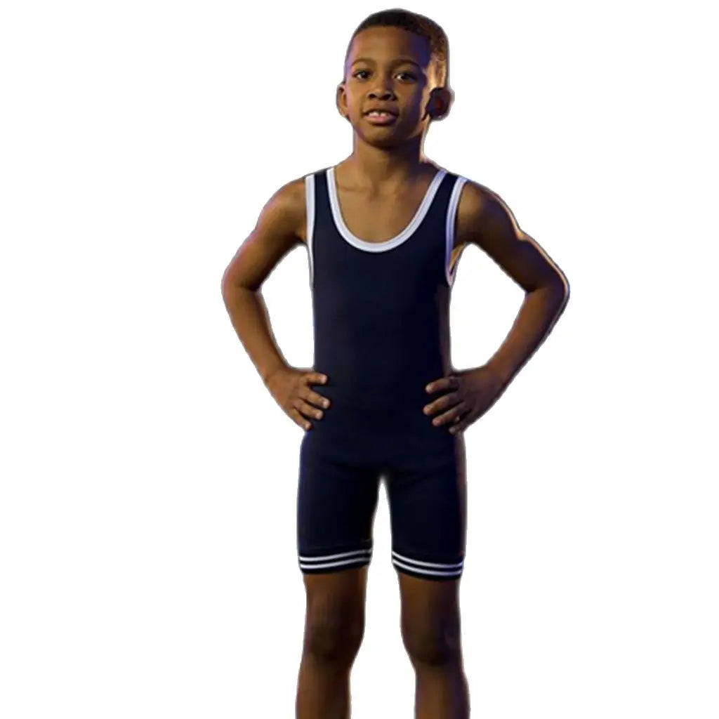 Boys Wrestling Singlets Suit Children Rash Guard One-Piece Wrestling Clothing Quick Dry Boxing Powerlifting Gym Run Sportwear